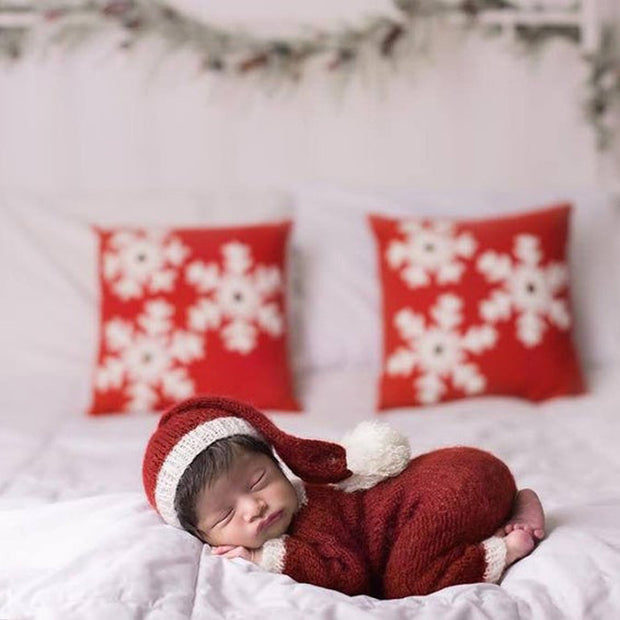 newborn clothing Christmas mohair hat  jumpsuit suit