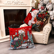 Christmas Square Pillow Cover Home Christmas Decorations