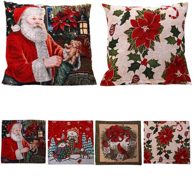 Christmas Square Pillow Cover Home Christmas Decorations